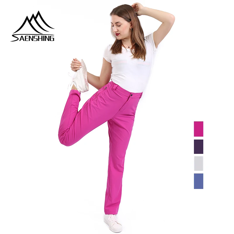

SAENSHING Women Outdoor Sports Pants Stretch Hiking Trekking Running Pants Waterproof Women Trousers