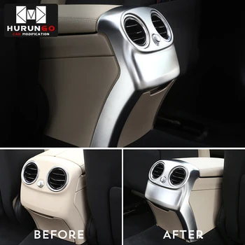 

Car Styling Chrome Rear armrest box exhaust outlet decorative Trim Cover Stickers for mercedes w205 c class c180 GLC Accessories