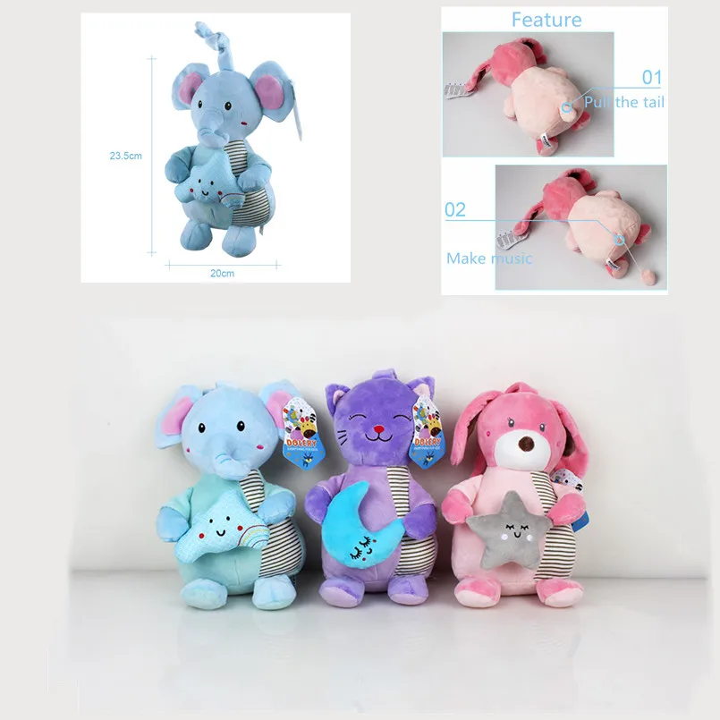 

Cartoon Bed baby toys for toddlers/0-12 months rattles mobile children's toys for stroller Newborn Plush Infant Toys