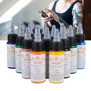 

Tattoo Ink 14 Colors Semi-permanent Tattoo Inks Set Longlasting Eyeliner Lip Eyebrow Tattoo Pigment Ink Pigment For