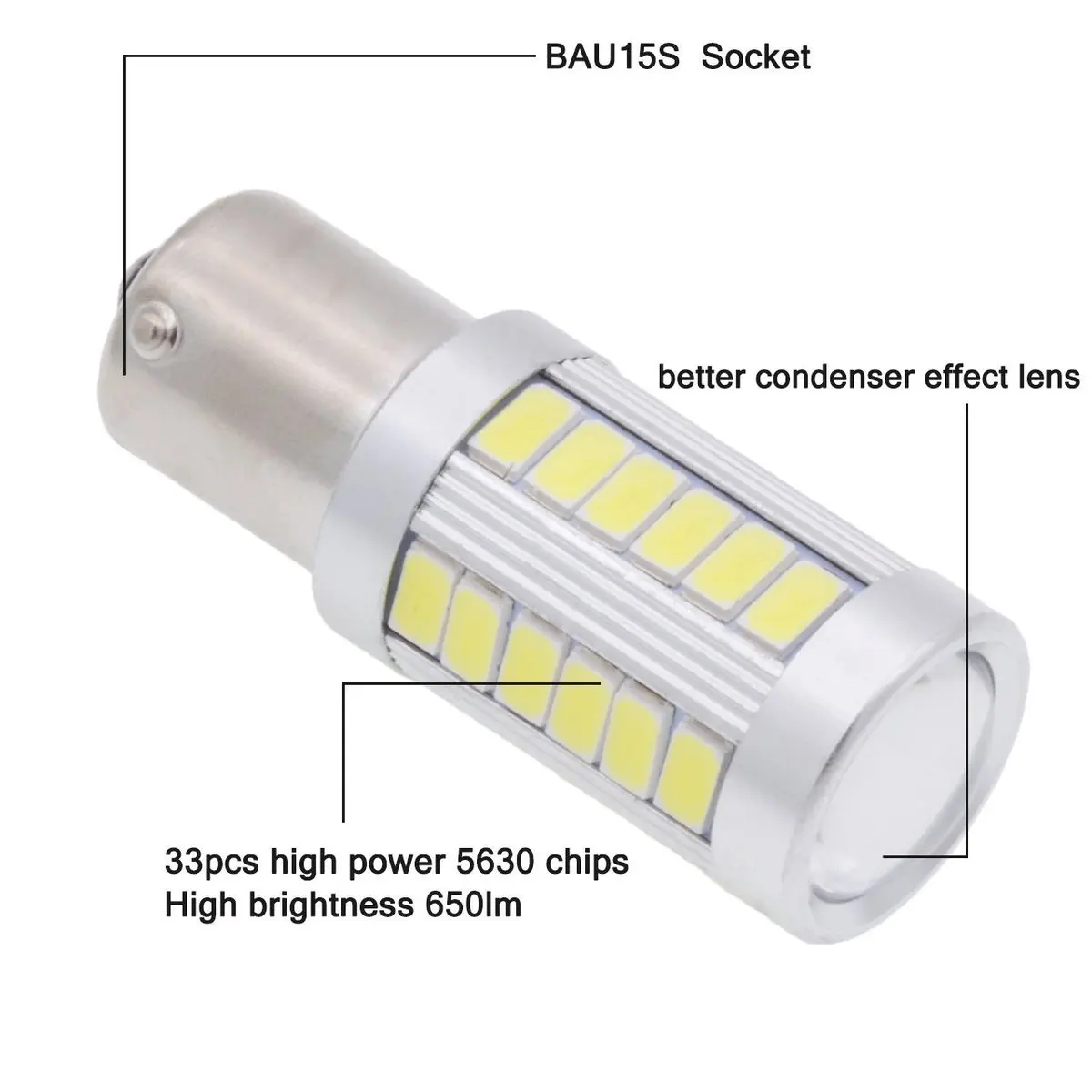 2 шт. P21W Автомобильный светодиодный световой сигнал BAY15D 1157 33SMD авто светодиодный задние тормозные огни лампы обратной красный, белый