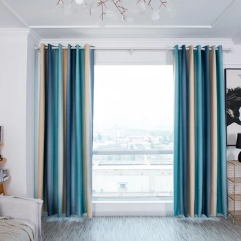 

Gradient striped Modern Blackout Curtains for Living Room Bedroom Kitchen Curtains for Blackout Curtains Fabric Drapes Blinds
