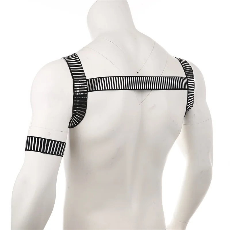 Cosplay&ware Sexy Lingerie Costume Men Hollow Out Harness Belt Body Chest Elastic Muscle Strap Male Exotic Performance Clubwear With Arm Band -Zentai shop online HTB1 8r2blv0gK0jSZKbq6zK2FXa4.jpg