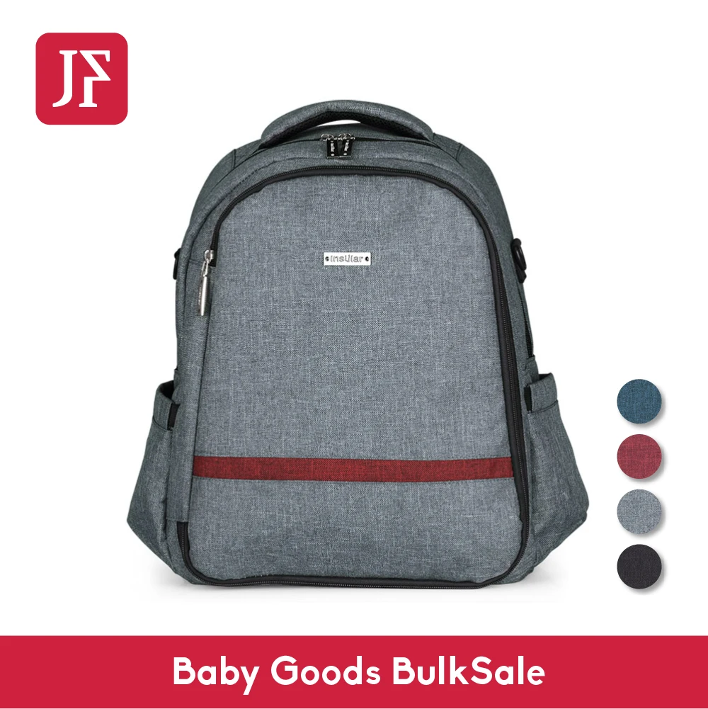 

JF Mummy Backpack Bag Solid Diaper Bag Large Capacity Nappy Bag with Stroller Straps for Travel Outdoors
