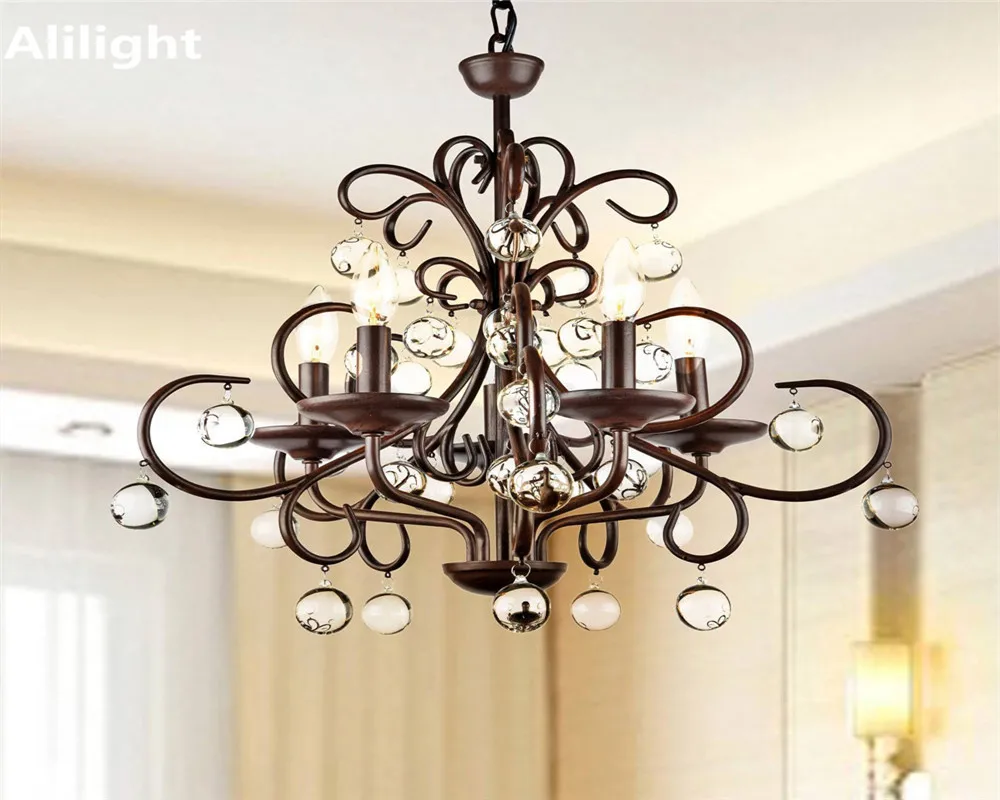Elegant Luxury Vintage Crystal Chandelier Lighting Fixtures Retro Metal Fancy Lamp for Restaurant Dining Living Room Decor Light (2).jpg