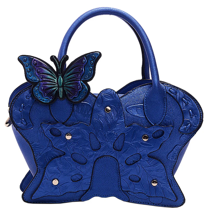 جديد وصول النساء الأزهار فراشة حقائب 3D الحيوان سيدة أعلى-حقائب بيد Crossbody بو الجلود الرجعية الإناث اليد المحمولة الشعبية