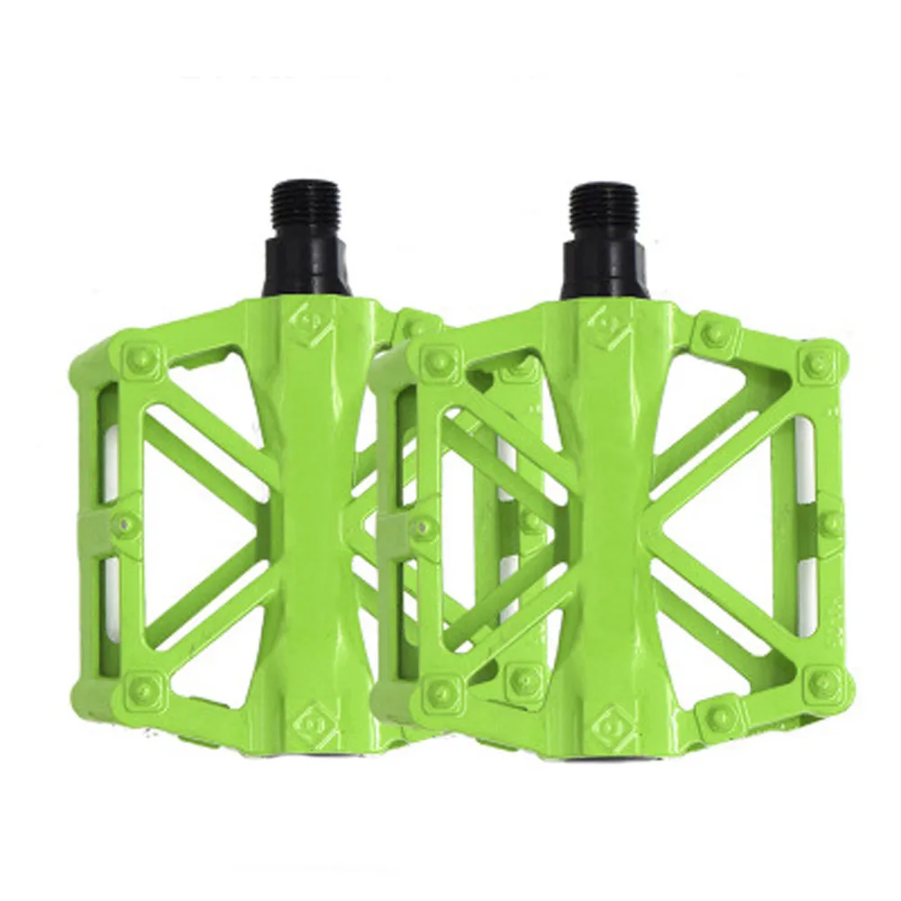 Bike Pedals Mountain Road Bicycle Flat Platform MTB Cycling Aluminum Alloy Black Bycycle Accessories Frame #3S26 (6)