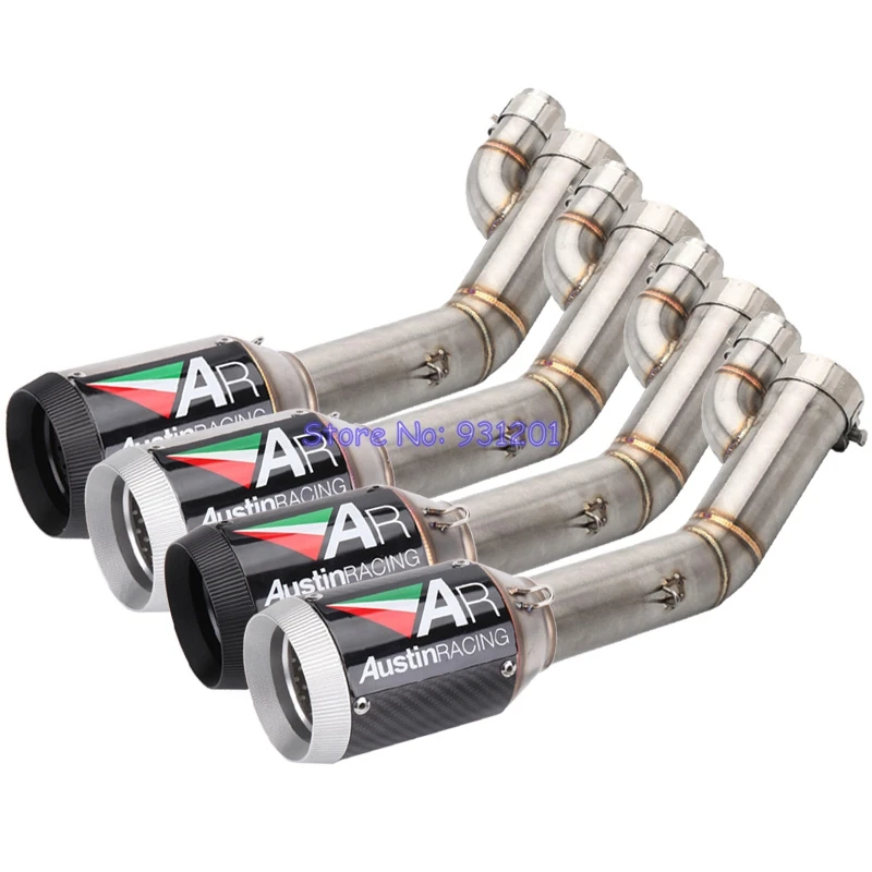 

Motorcycle Slip On S1000R S1000RR S1000XR 2017 2018 Exhaust Pipe System Connect Mid Link Pipe with AR End Muffler Pipe Escape