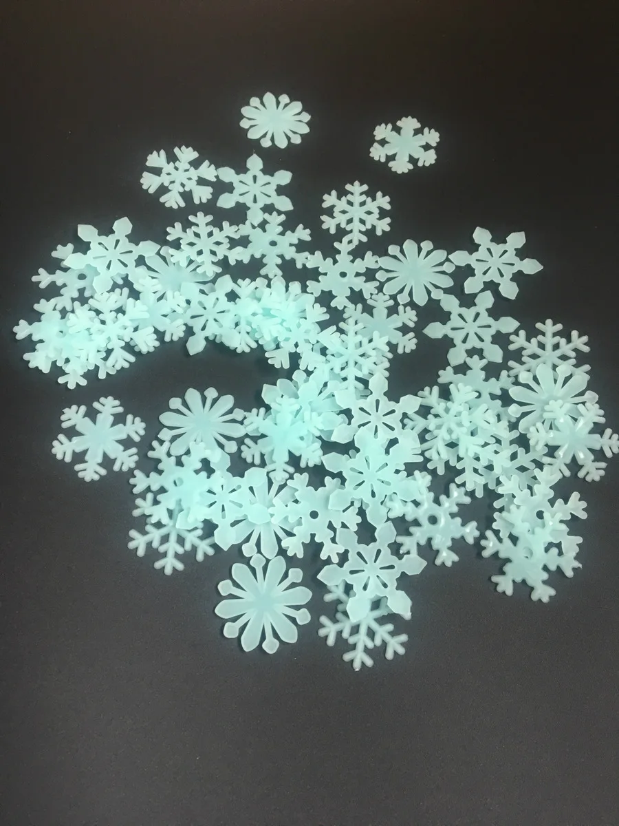 50PCS Glow in The Dark Snowflake Wall Stickers Colorful Luminous planets Toys Fluorescent Painting PVC Decor for Kids Room 50PCS Glow in The Dark Snowflake Wall Stickers Colorful Luminous planets Toys Fluorescent Painting PVC Decor for Kids Room