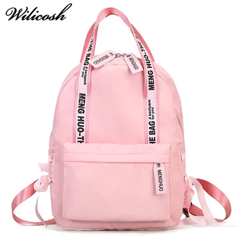 

Large Capacity Backpack Women Preppy School Bags For Teenagers Female Nylon Travel Bags Girls Bowknot Backpack Mochilas CS065