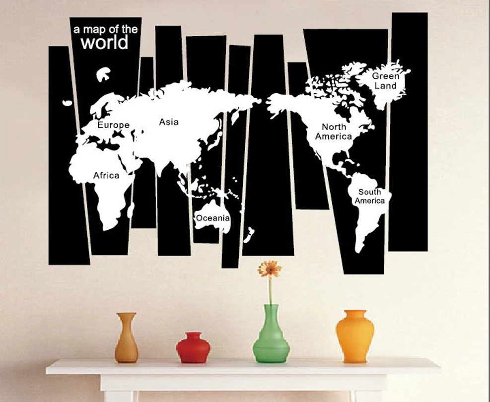 

Wall paintings 3D three-dimensional wall stickers world map Sticker for home hotel room bathroom Decoration WX1591633