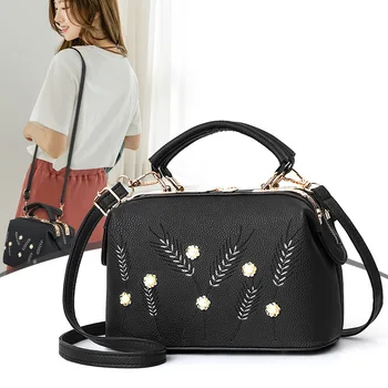 

New bag metal European and American fashion leisure bag slant shoulder handbag