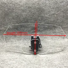 Universal Transparent Upper Outer Windshield Air Wind Deflectors Windscreen Bracket Set Adjustable for Motorcycle modified motorcycle height adjustable high windshield windscreen wind deflectors protector for yamaha 2017 2018 nmax155 nmax 155