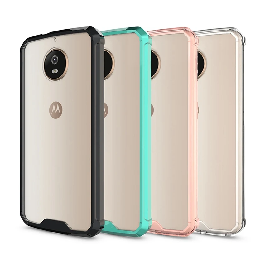 

Hot Hybrid Shockproof Cover Air Cushion Frame Case With Acrylic Crystal Clear Back Shell Mask For Motorola Moto G5S / G5 S Plus