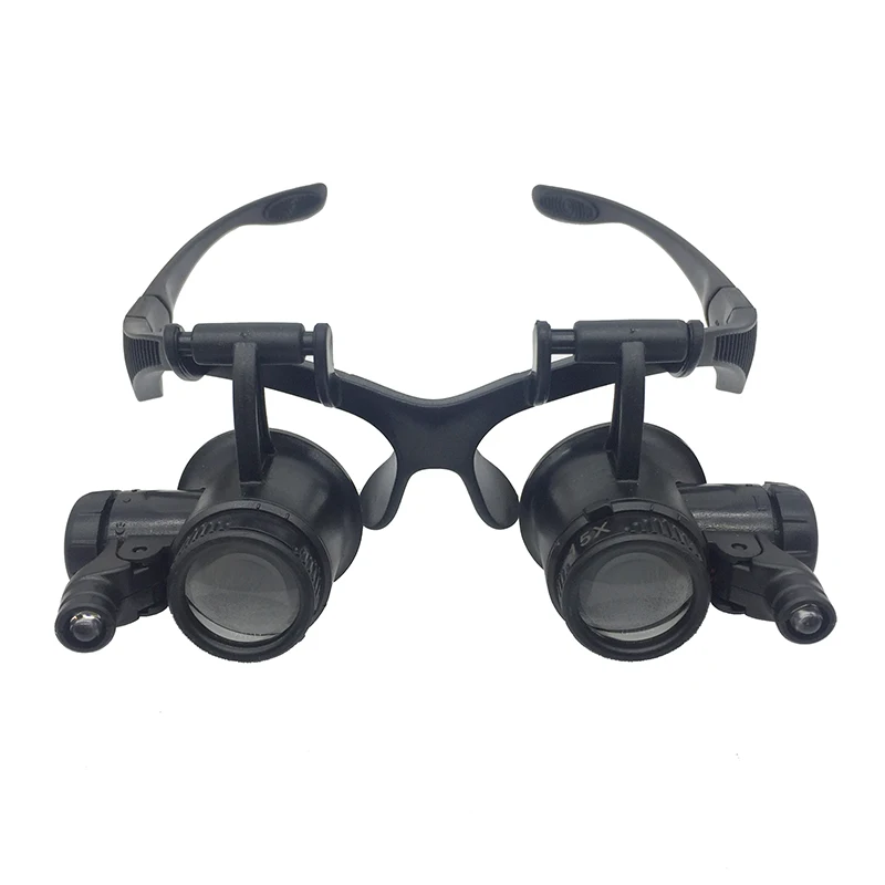 10X 15X 20X 25X Illuminated Headband Magnifying Glasses Helmet Eye