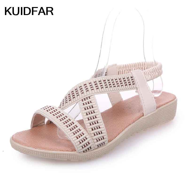 

KUIDFAR Fashion Women Sandals Summer Flip Flops Shoes Woman Gladiator Beach Sandals Ladies Flat Footwear Chaussures femme ete