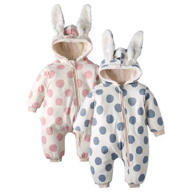 

Baby Lamb Cashmere Climbing Clothes Baby Winter Girls Boys Clothes Warm Fleece Velvet Newborn Baby Romper Infant Costume
