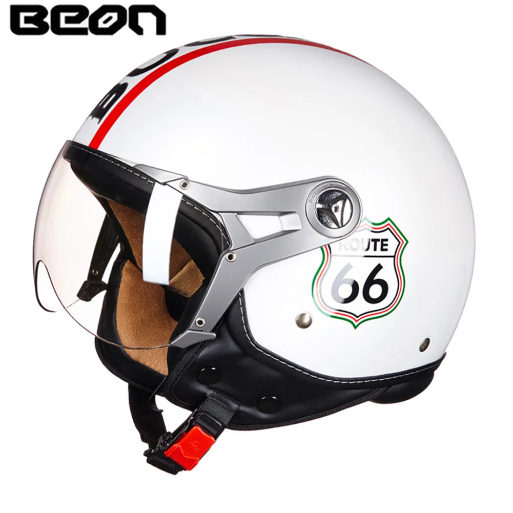 

BEON Motorcycle Scooter Helmet 3/4 Open Face Vintage Helmet Moto Casque Casco motocicleta Capacete 10051 Vespa Unisex helmets