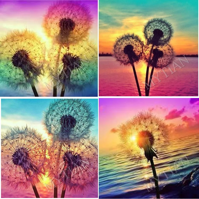 full drill resin Color dandelion DIY 5D Diamond Painting pattern