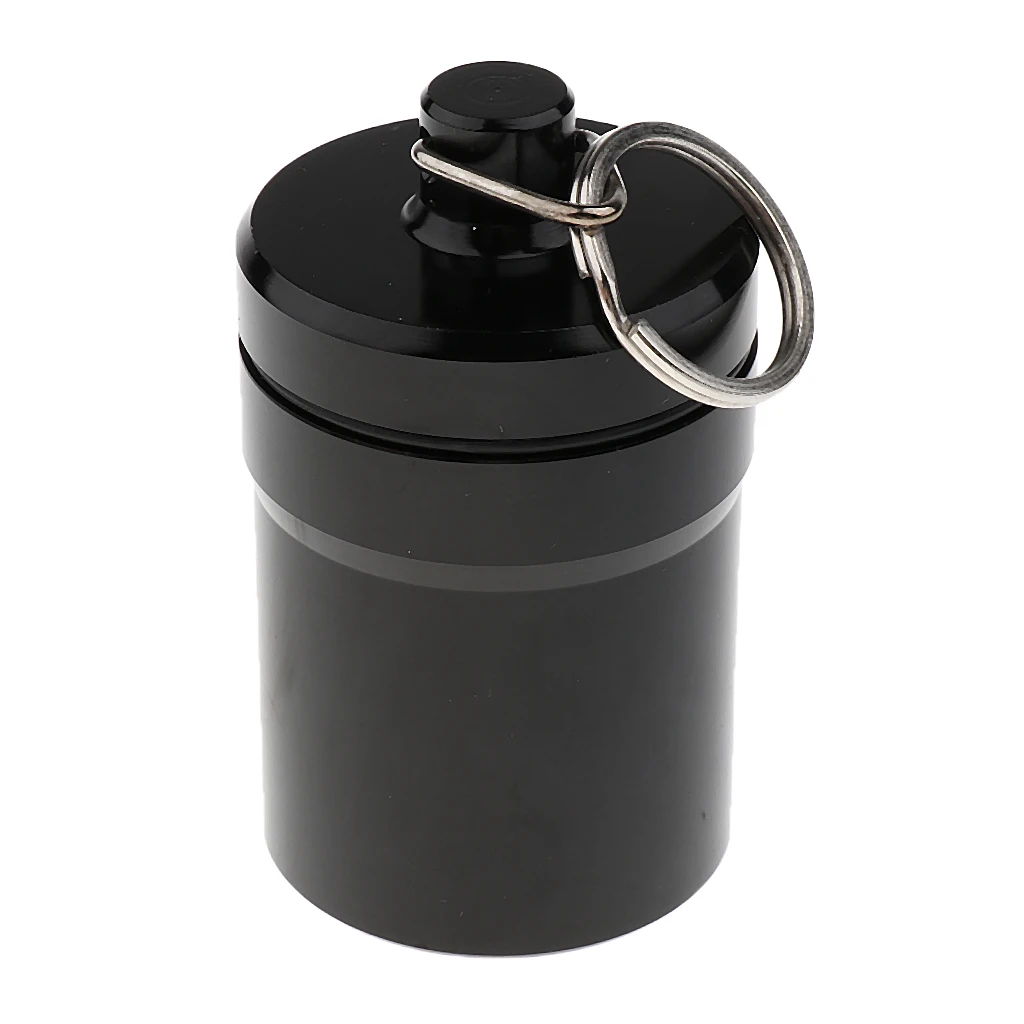 Aluminum Watertight Life Capsule Seal Bottle Holder Case Camping Essentials Container Outdoor Survive Dry Box
