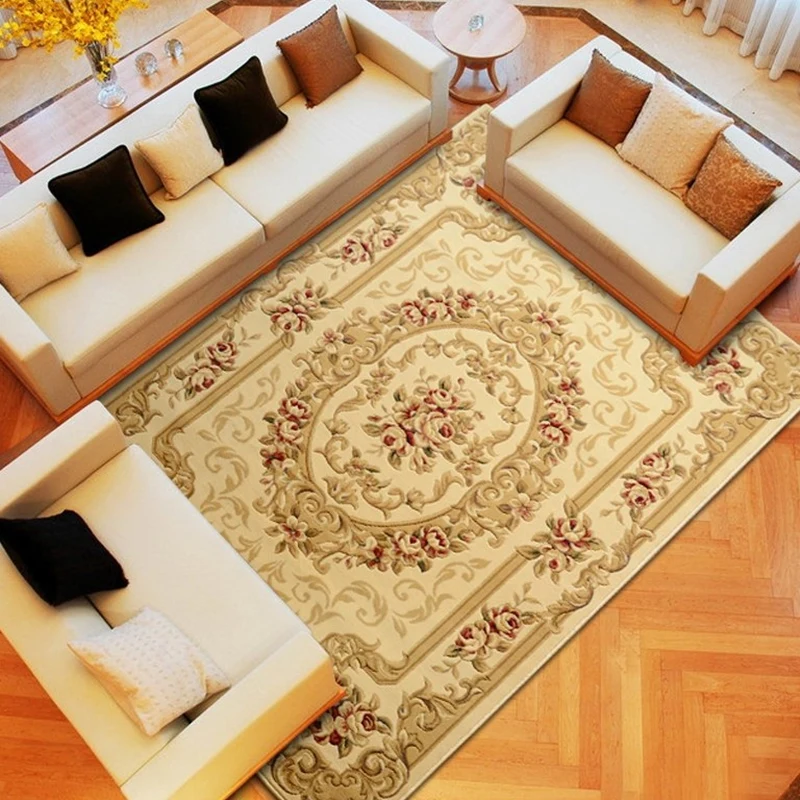 

160*230CM European Style Carpets For Living Room Soft And Luxurious Rugs And Carpets For Home Bedroom Hand Carved Table Area Rug