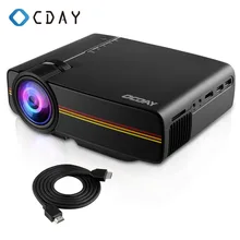 YG400 Mini Projector 1200 Lumens HD LED Video Home Theater Cinema Wired 1080P-HDMI Multimedia Player Digital Projector Beamer