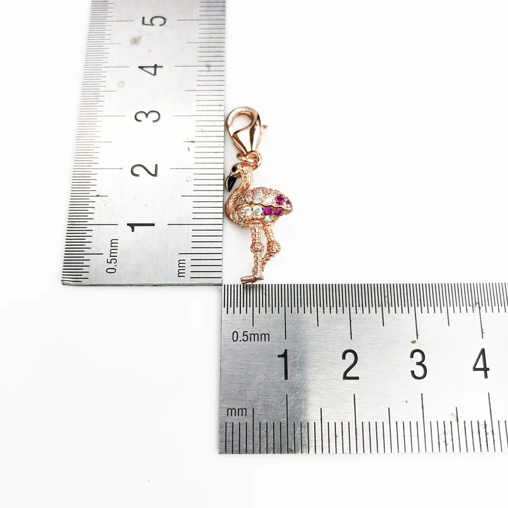Подвеска в виде птицы из розового золота с кубическим цирконием 2019 модные