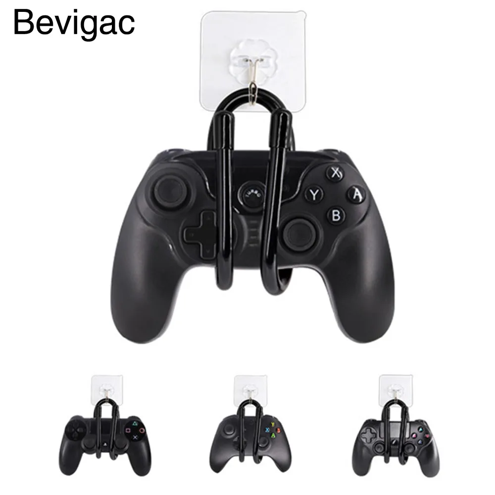 

Bevigac 2pcs Universal Adjustable Wall Mount Rack Clip Hanger Hooks for Xbox One PS4 Nintendo Nintend Switch Controller Headset