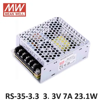 

AC DC Power Source 3.3V 7A 23.1W Meanwell Switch Power Supply RS-35-3.3 Miniature size 5G vibration SMPS PSU power supply 3.3V