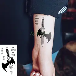 Водонепроницаемая временная татуировка наклейка отряд самоубийц летучая мышь меч тату флэш-тату поддельные татуировки для мужчин женщин