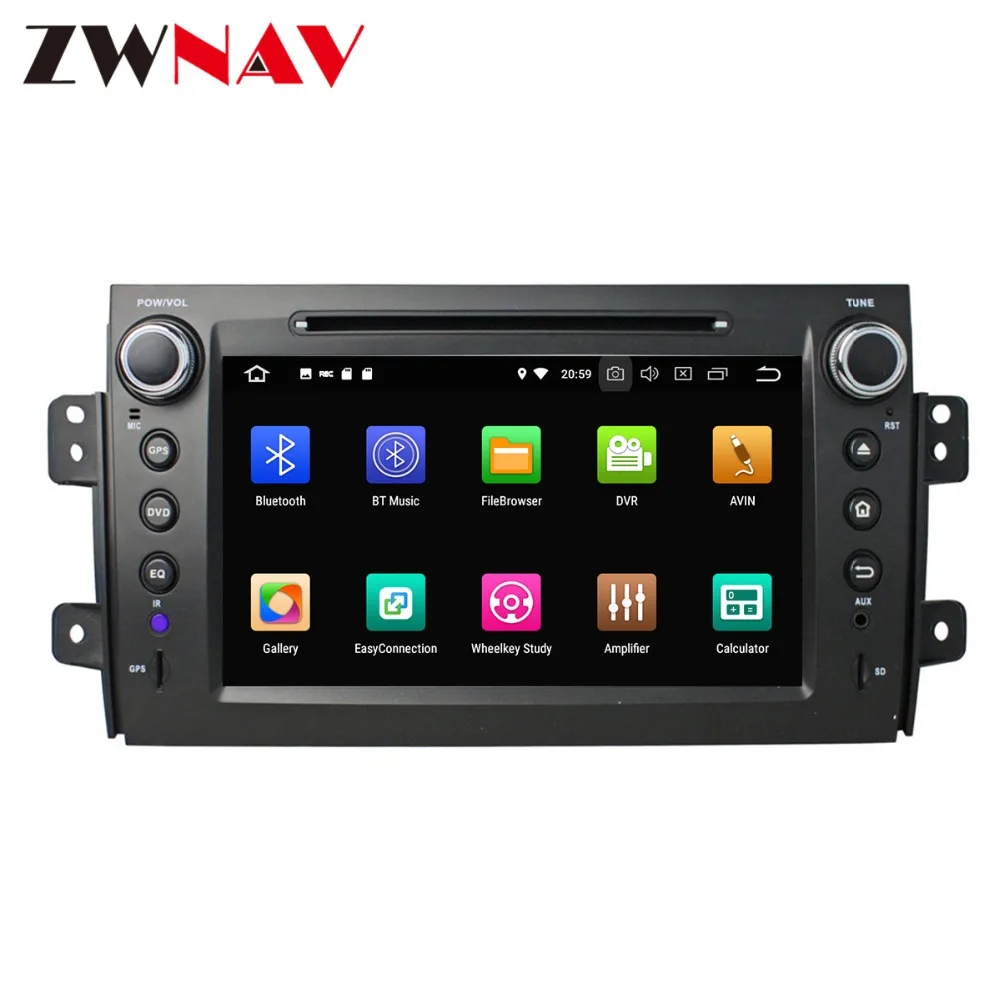 Discount Android 8 4+32G Car DVD Player GPS navigation For Suzuki SX4 2006-2012 head unit multimedia player tape recorder 2