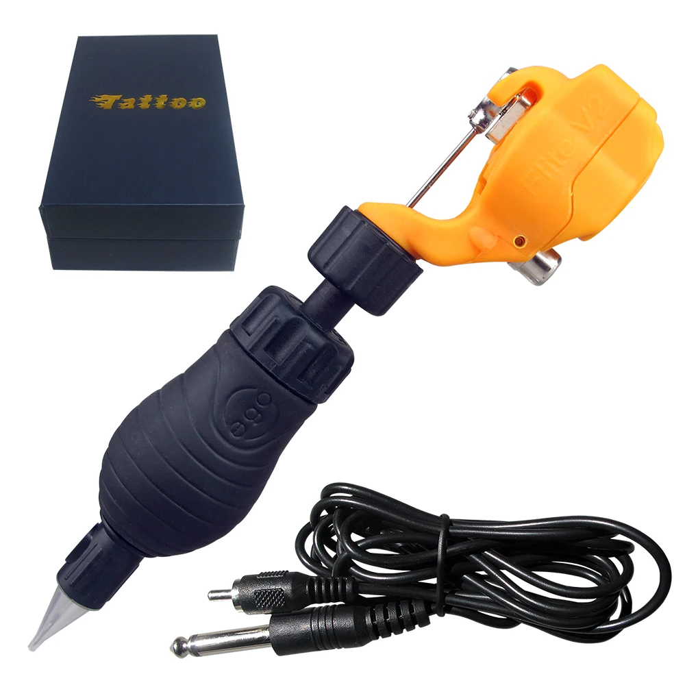 

2-In-1 Second Generation Pipe Rotary Tattoo Machine Gun Permanent Makeup Machine Pen with Hawk Needle RCA free shipping