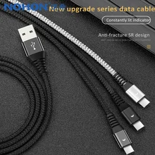 NOHON Led usb type-C кабель для зарядки и синхронизации данных для SamSung Gaxaly S8 Plus 2,4 A быстрая зарядка для Xiaomi Mi5 кабель для зарядки телефона 1,2 м