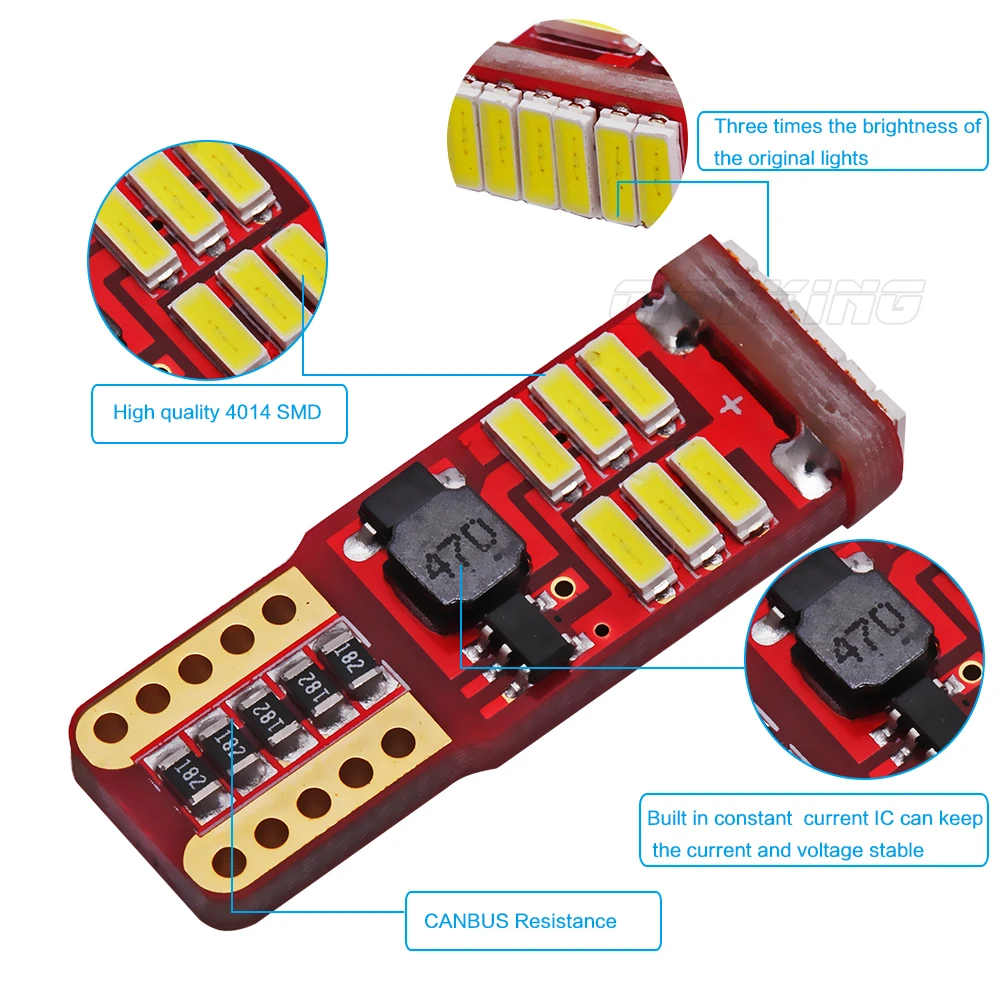 50 шт. Автомобильные светодиодные лампы T10 18smd 4014|interior light|led interior lightled light |