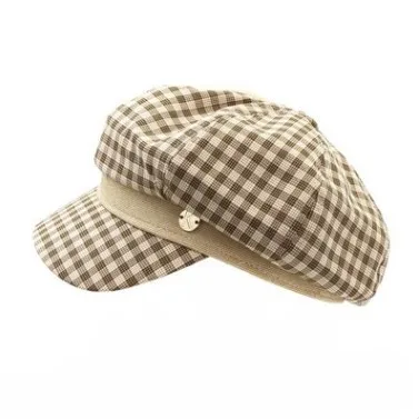 XdanqinX элегантная нежная взрослая Женская кепка Newsboy, модная британская восьмиугольная кепка для женщин, новинка, индивидуальная Кепка в стиле хип-хоп - Цвет: khaki