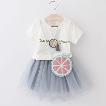 Newborn Baby Girl Black Bowknot Short T-shirt +Flowers Ball Gown Dress 2pcs Clothing Sets 5