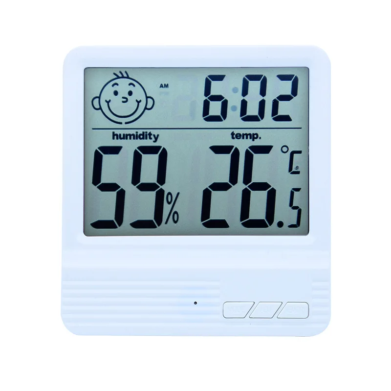 

FACE Digital Hygrometer Indoor Humidity Meter Gauge with Alarm Clock Voice Control Room Thermometer Humidity Monitor