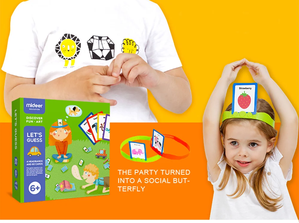 MiDeer давайте догадаться интеллект игра-головоломка животные карты Откройте для себя забавное искусство интерактивные Развивающие игрушки для детей подарок 60 шт