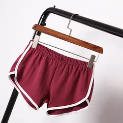 2019 Летняя мода эластичный пояс шорты для женщин для повседневное свободные прочный мягкий хлопок Короткие
