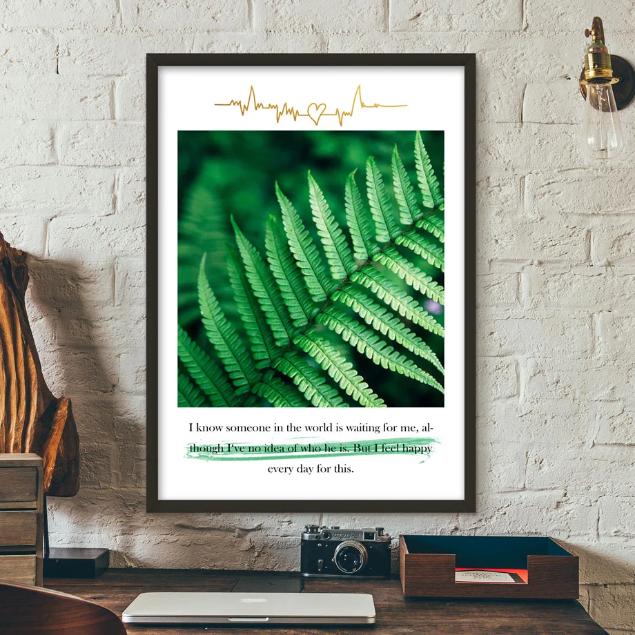 Waliicorners Wall Art Canvas Nordic Posters Tropical Forest Green Tree Leaves Plants Wall Pictures Home Decor 20