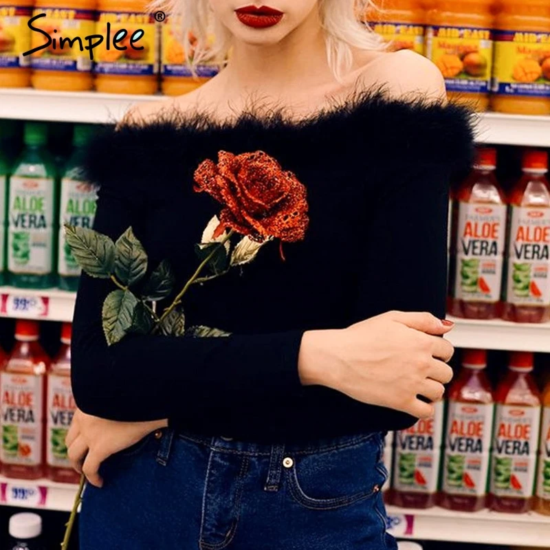 Simplee сексуальный гимнастический костюм с открытыми плечами женские черные