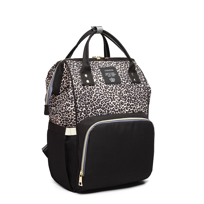 lequeen leopard diaper bag
