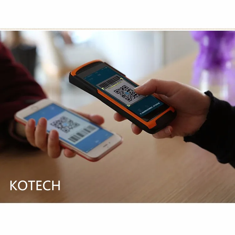 Android5.1 1d ماسح الباركود طابعة حرارية المحمول المحمولة محطة pos بلوتوث wifi الروبوت الوعرة pda 3 جرام sunmi v1