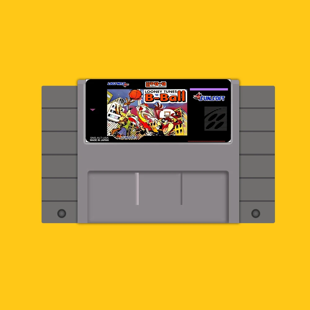 Looney tunes b-ball 16 bit Big Gray Game Card For USA NTSC Player | Электроника