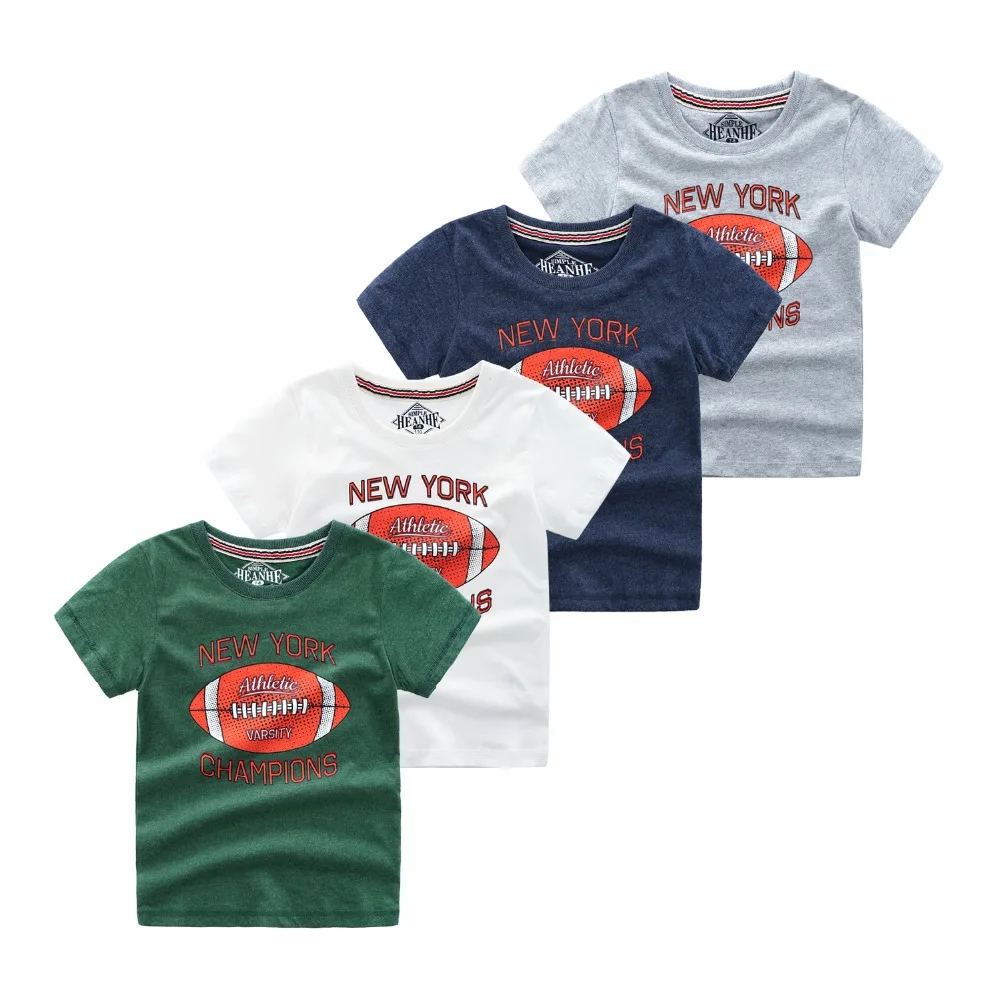 

100% COTTON BOYS SHORT SLEEVE SOLID O-NECK BOY T-SHIRT SIZE 3T 4T 6T 8T 10T 12T BOY TOP FOOTBALL RUGBY PRINTED WEAR 19204