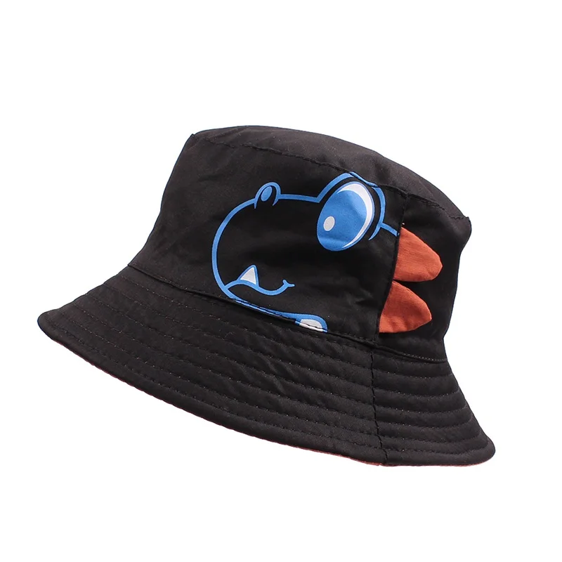 2019 Cartoon Dinosaur Baby Sun Hat Wide Brim Sun Protect Boys Cap Reversible Baby Girls Summer Hat 2-5 Years Baby Boys Clothing (39)