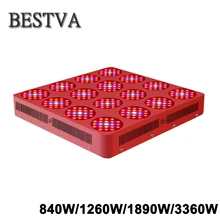BESTVA 840 Вт/1260 Вт/1890 Вт/3360 Вт полноспектральный светодиодный светильник для выращивания растений в помещении, медицинский Тепличный гидропоник для овощей и цветов