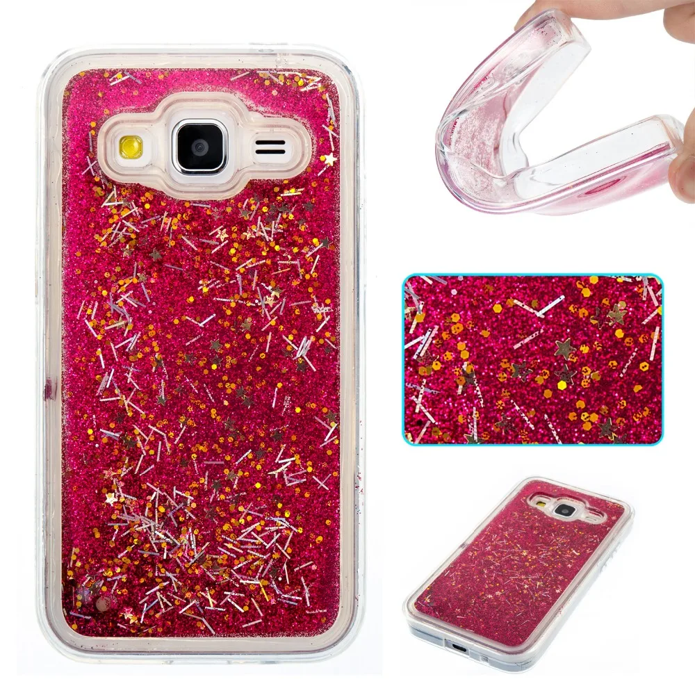 Case For Samsung Galaxy Core Prime G360 G360H Cover Bling Transparent Liquid Glitter Paillette Quicksand Soft TPU kimTHmall |