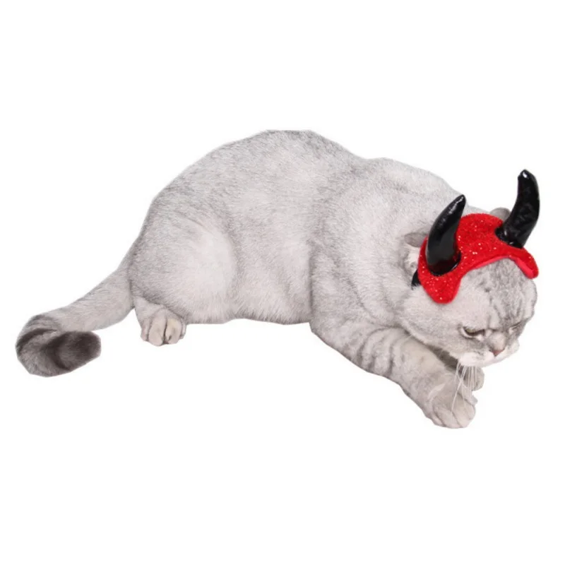 PanDaDa год бык рога бейсболка с кошкой Матадор форма изделие для домашних собак Красный Хэллоуин вечерние украшение для костюмированного представления
