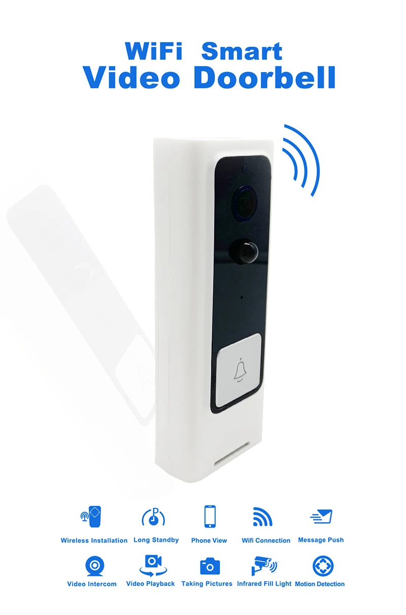 

M200B 720p WiFi Video Doorbell Camera Wireless Video Door Phone Doorbell Two-way Intercom APP Remote Monitoring Alarm